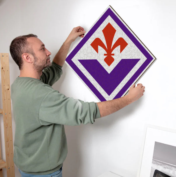 Iconic Puzzles Puzzle ACF Fiorentina – Logo – 270 Teile – 37,5 × 37,5 cm – ab 14 J. – Holz – Mehrfarbig – FSC