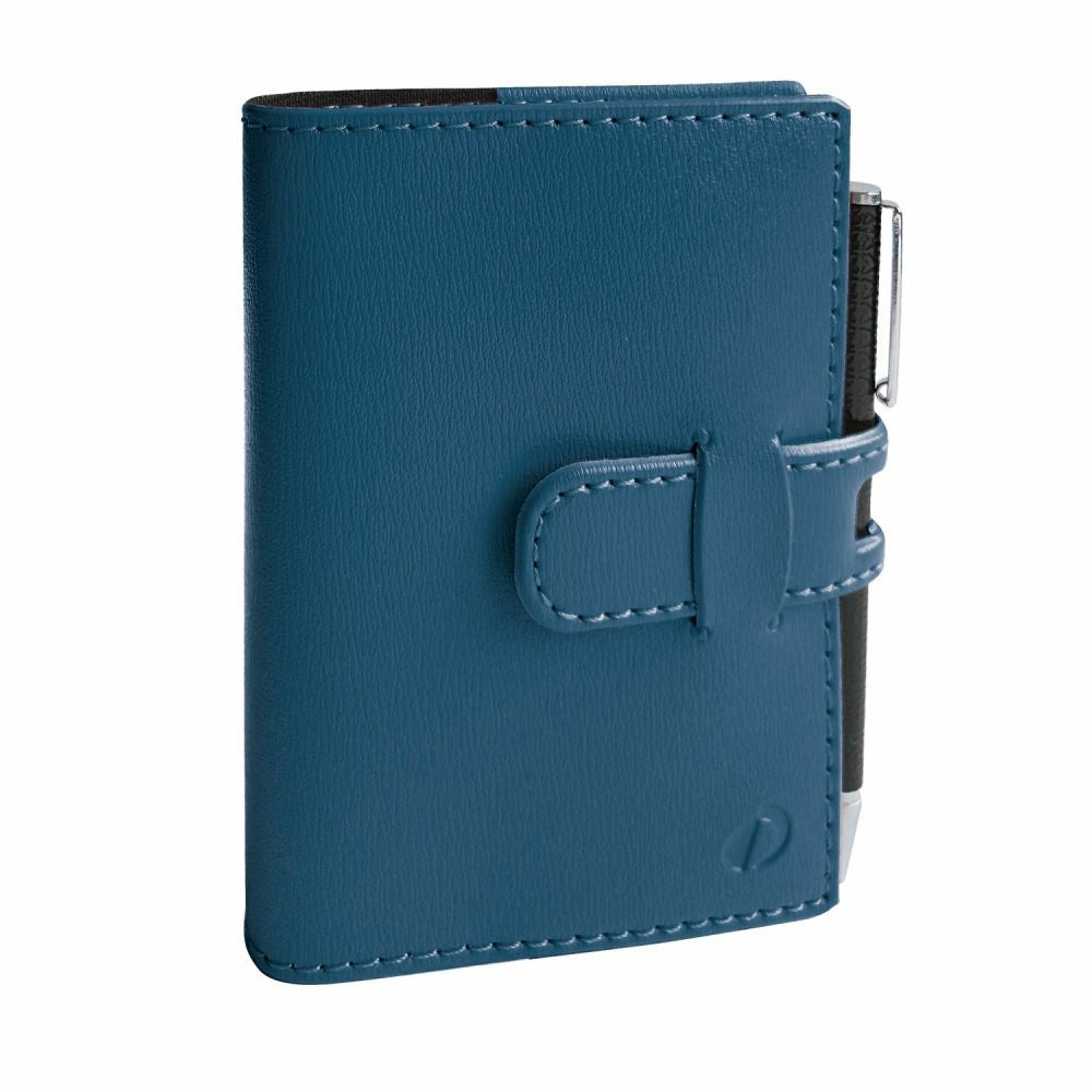 Quo Vadis Soho Carla Prestige – Wochenagenda 2027, 1 Woche/2 Seiten, 9,5 × 11,8 cm, Französisch, Stahlblau