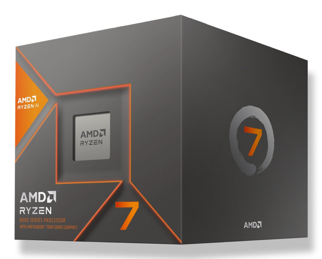AMD Ryzen 7 8700G AI Prozessor – AM5, 8 Kerne/16 Threads, 4,2 GHz (Basis), Boost 5,1 GHz, 65 W, Box, Kühler