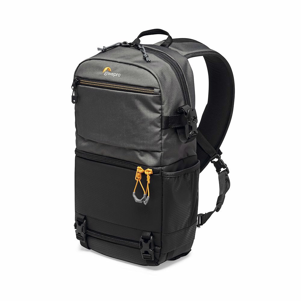 Lowepro Slingshot SL 250 AW III Monosling-Rucksack – 10 l, 3 Objektive, Regenschutz – für Tablet bis 11" – Grau
