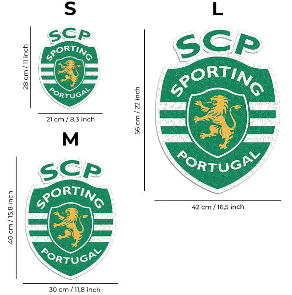 Iconic Puzzles Puzzle Sporting CP – 150 Teile – 21 × 28 cm – ab 10 J. – Holz – mehrfarbig