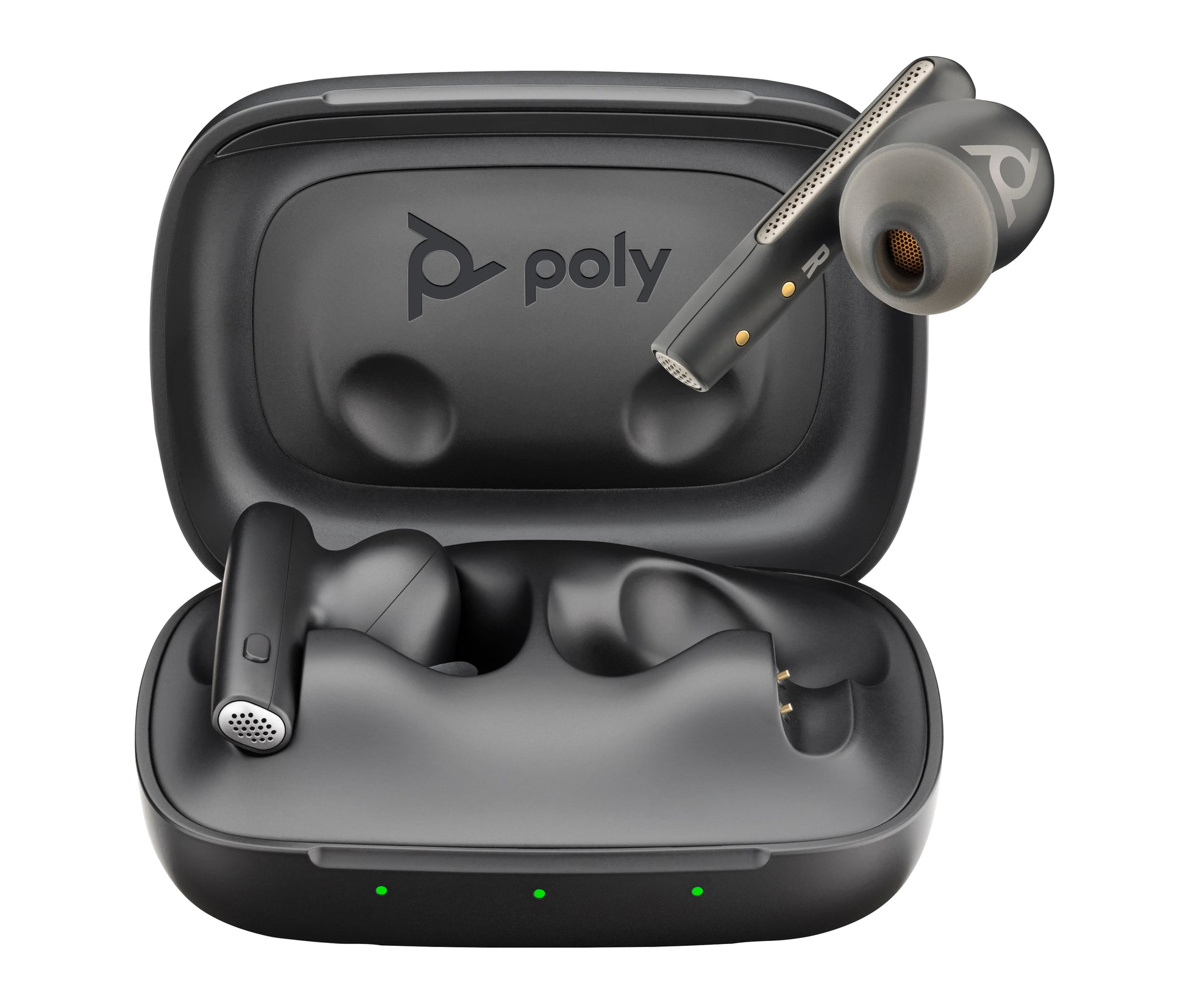 Poly Voyager Free 60 UC Office-Headset – In-Ear, Stereo, BT, mit USB-A-Dongle, mit Ladecase, Schwarz, BT 5.3