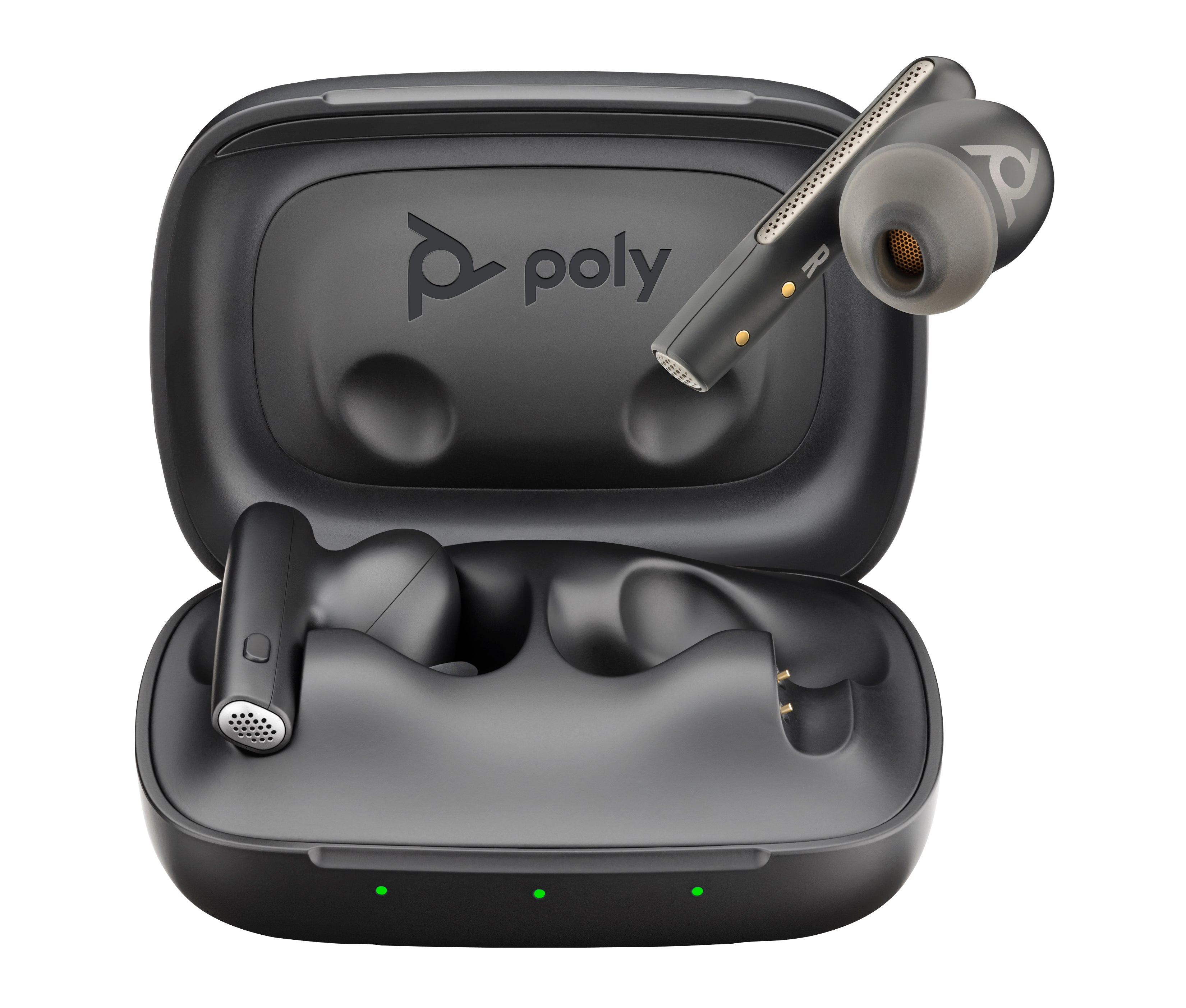 Poly Voyager Free 60 UC Office-Headset – In-Ear, Stereo, BT, mit USB-A-Dongle, mit Ladecase, Schwarz, BT 5.3
