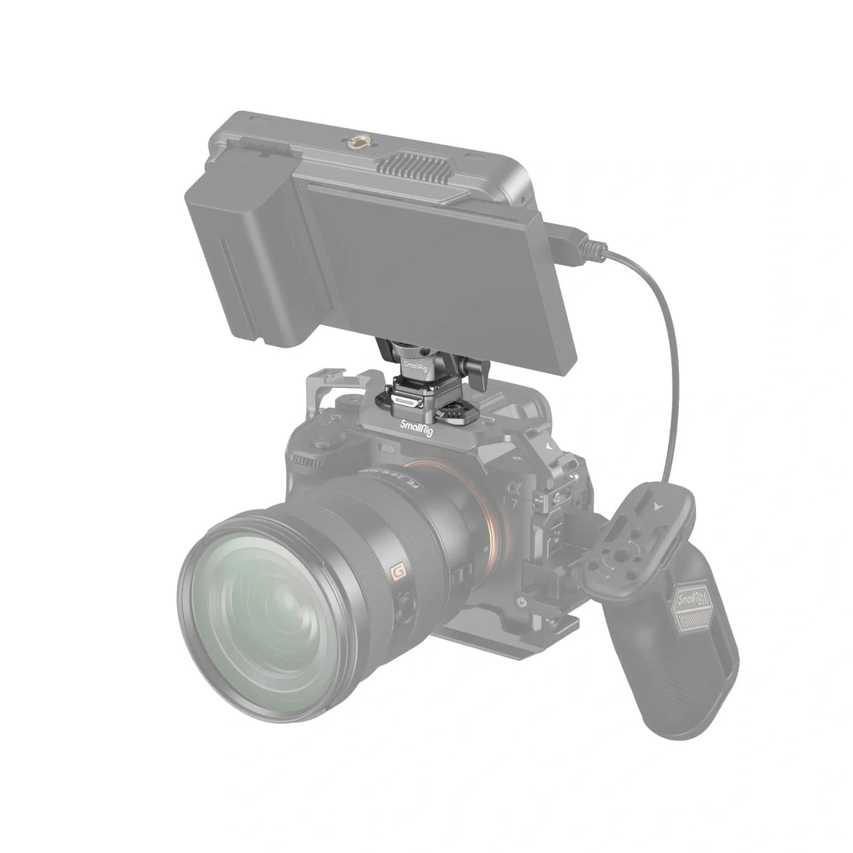 SmallRig HawkLock H21 Monitorhalterung – Schnellwechsel (NATO-Klemme), Aluminium/Edelstahl, 108 g – Grau