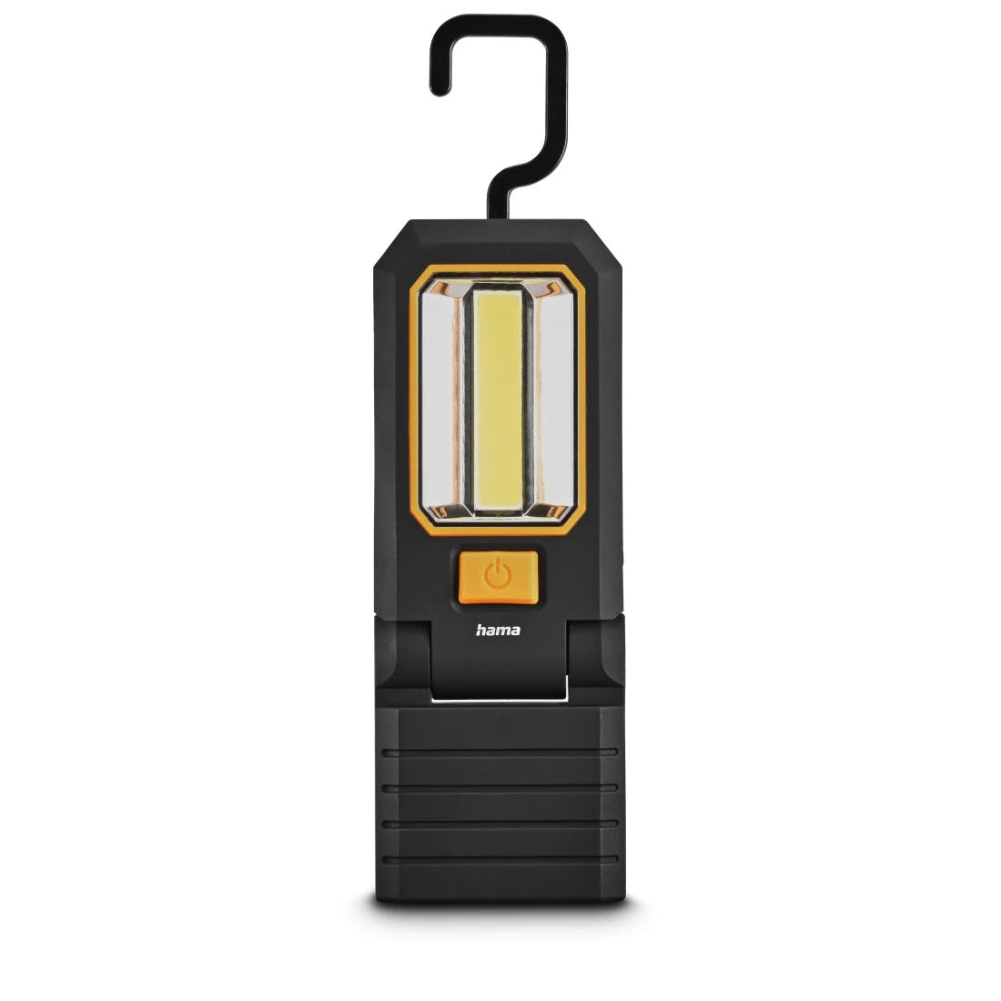 Hama Taschenlampe W210 – 210 lm, 2 Modi, Batteriebetrieb (AAA), Magnet & Haken – Schwarz