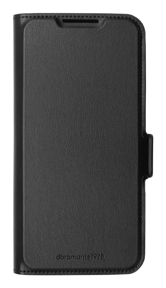 dbramante1928 OsloPro Wallethülle – für Samsung Galaxy S25 Edge, PU, schwarz, kabelloses Laden