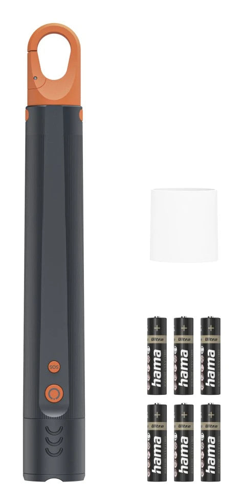 Hama Taschenlampe FLX1000 – 1000 lm, 270 m, IP44, Batteriebetrieb 6× AAA, 4 Modi – Grau
