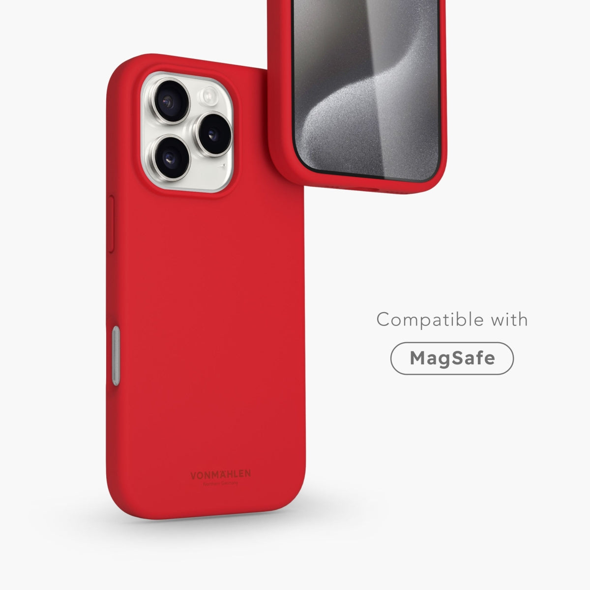 Vonmählen Backcover – für Apple iPhone 16 Pro Max – Firecracker – Silikon, MagSafe-kompatibel, schockresistent