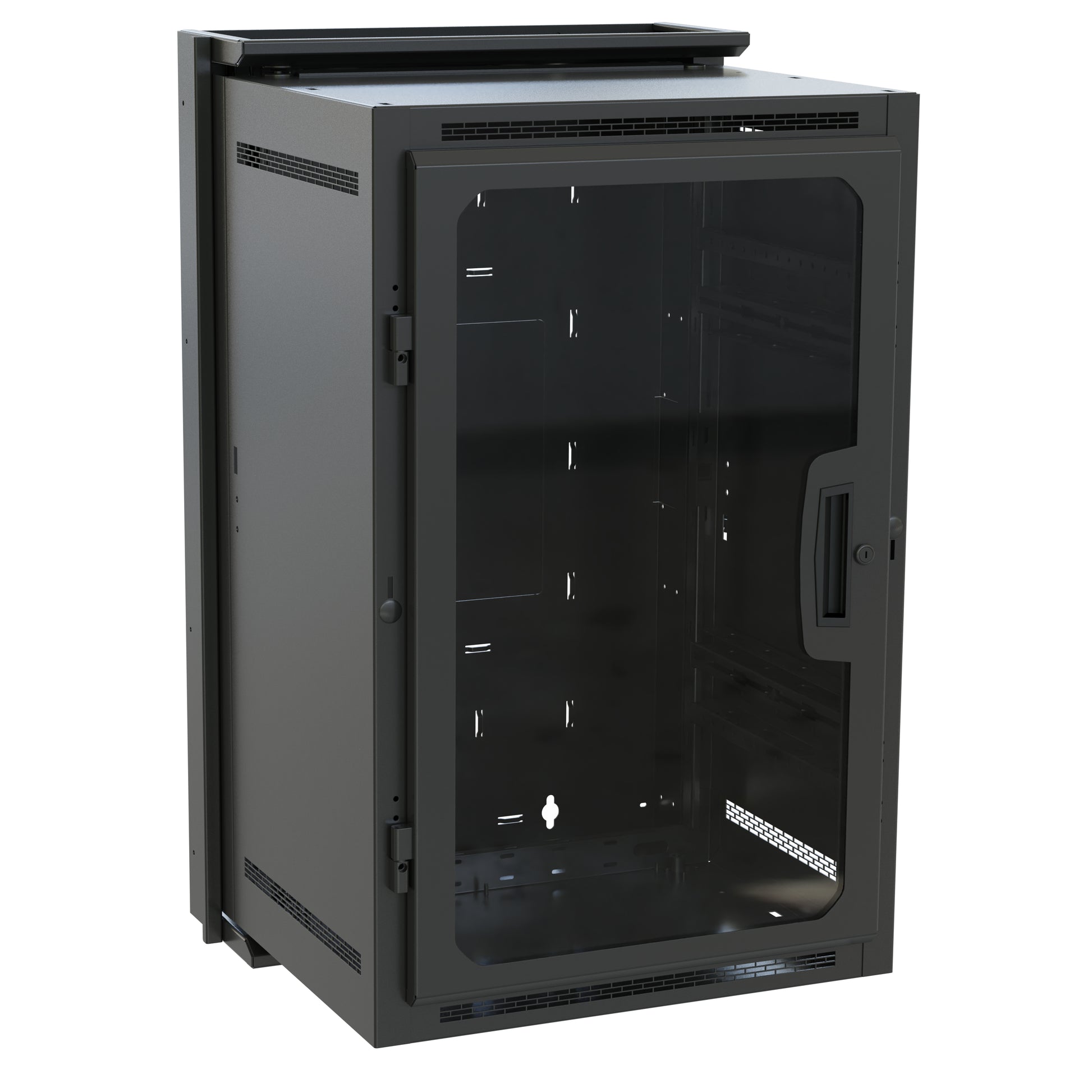 Middle Atlantic DWR-18-22PD – Wandrack, 18U, Traglast 113,4 kg, Sperrschloss, verbessertes Kabelmanagement
