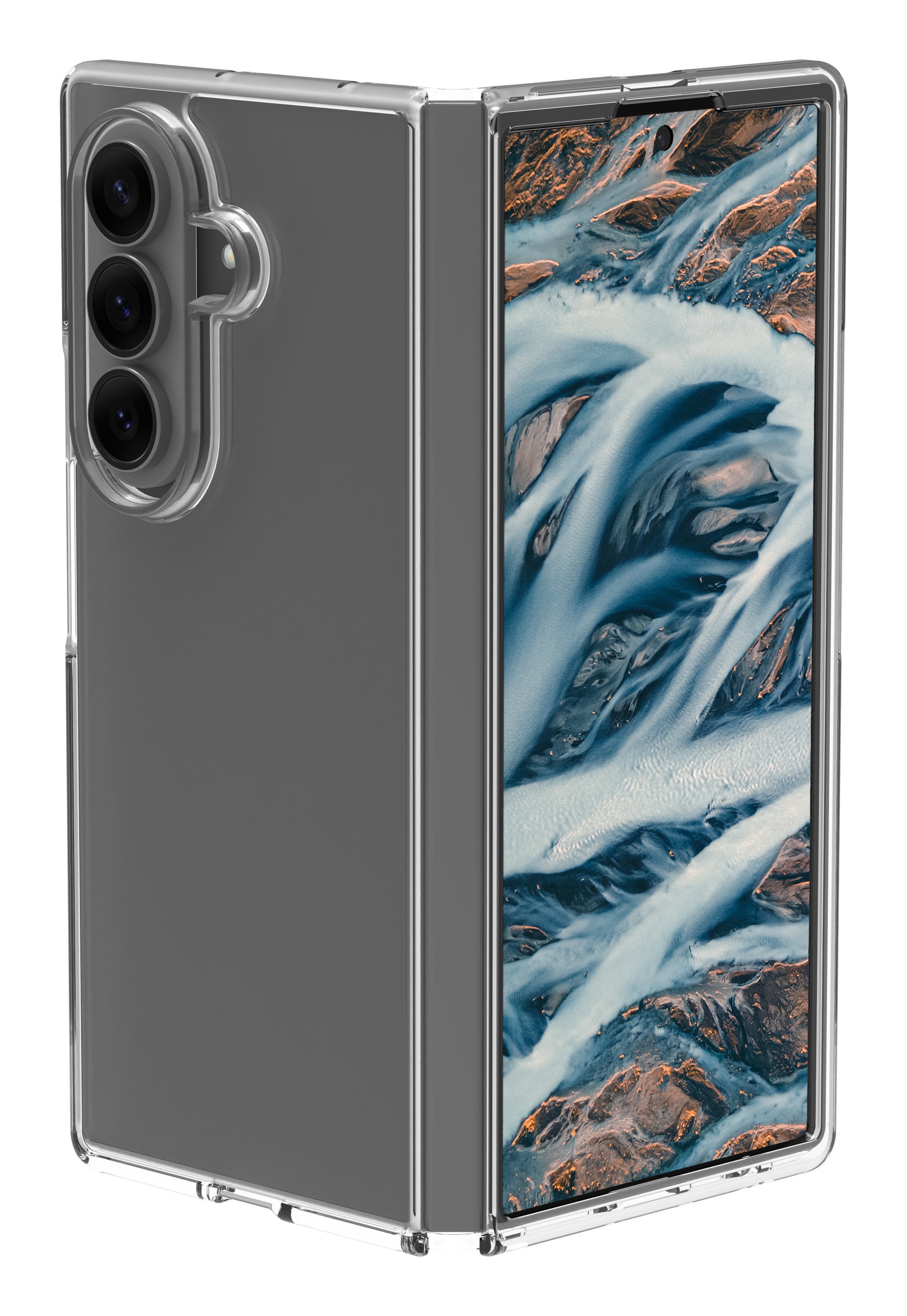 dbramante1928 Iceland Pro Backcover – für Samsung Galaxy Z Fold 7, Transparent, bis 3 m sturzsicher