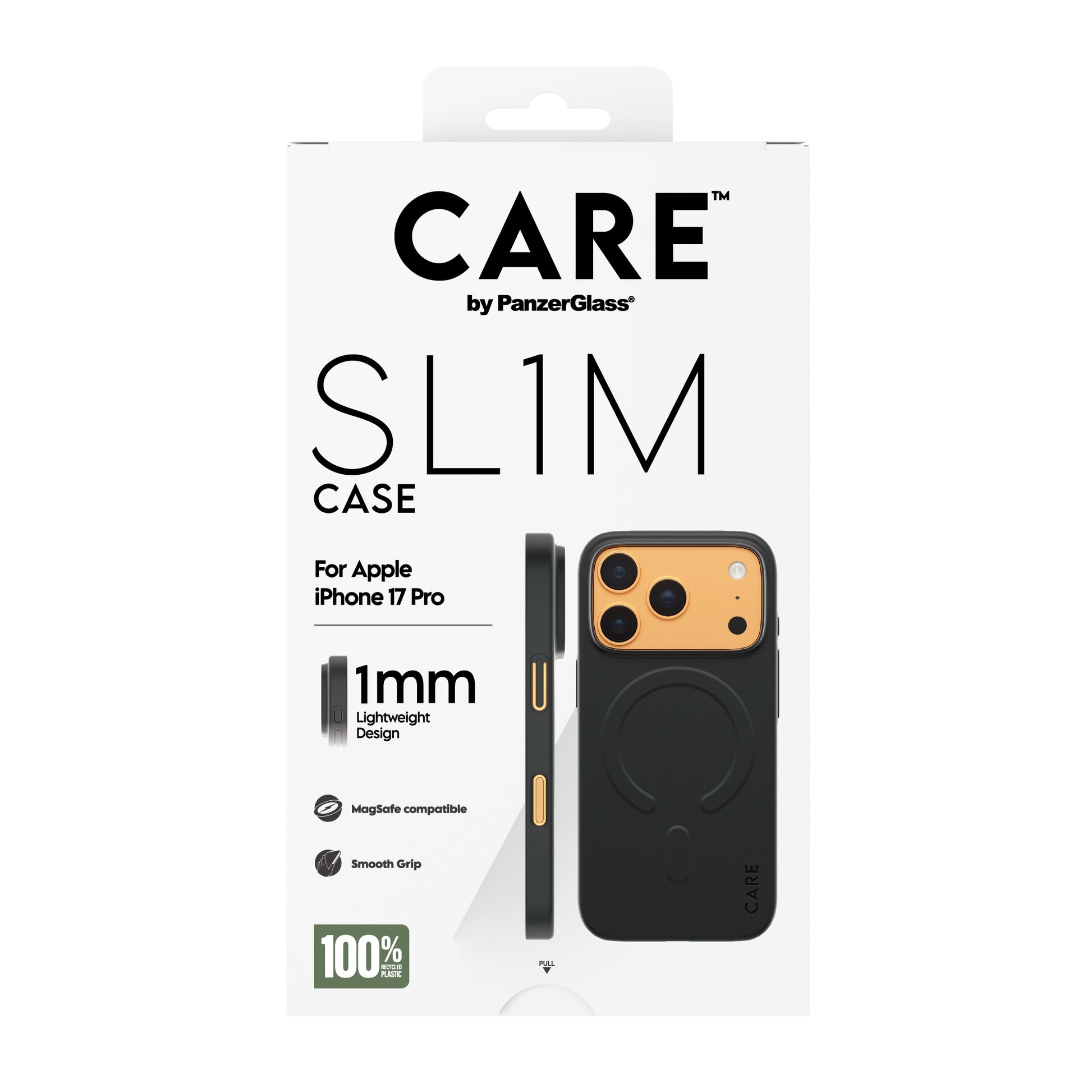 PanzerGlass Backcover CARE SL1M – für Apple iPhone 17 Pro – schwarz – PC – MagSafe-kompatibel