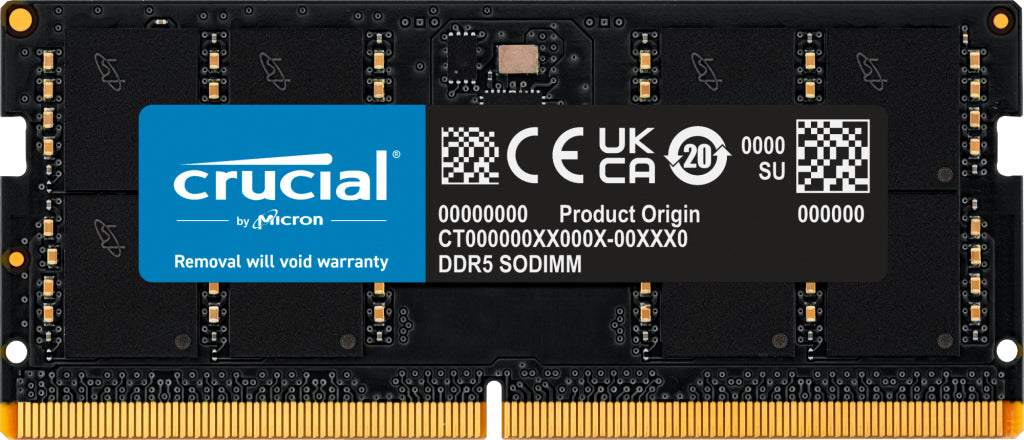 Crucial CT32G56C46S5 – DDR5 SO-DIMM – 32 GB, 5600 MHz, CL46, 1,1 V, für Laptop