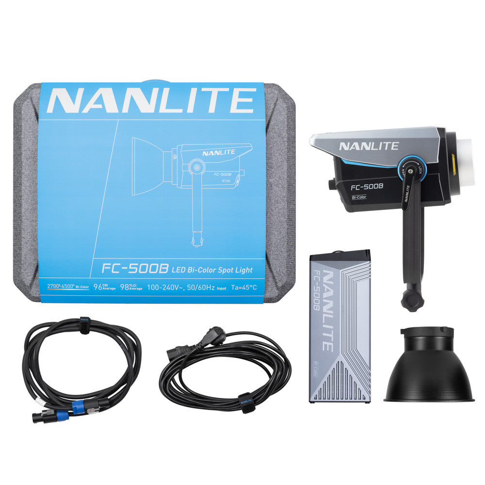 Nanlite Arbeitsleuchte FC-500B – 500 W, 2700–6500 K, dimmbar, Bluetooth, RF, DMX/RDM – Schwarz