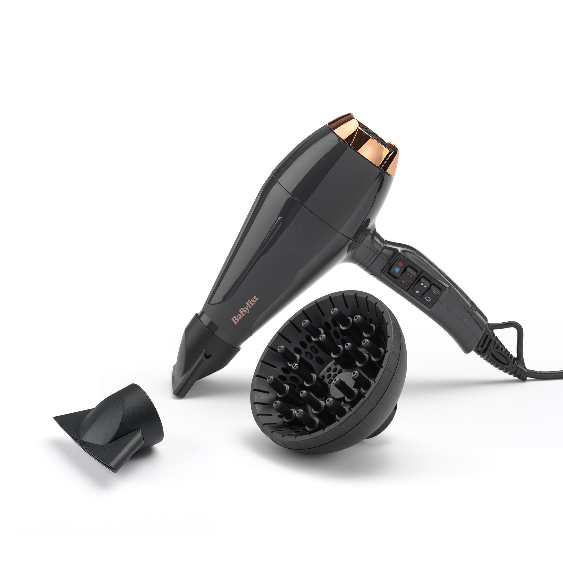 BaByliss Haartrockner 6719DE – 2200 W, AC-Motor, Ionenfunktion, Cool Shot – 2,8 m – Schwarz