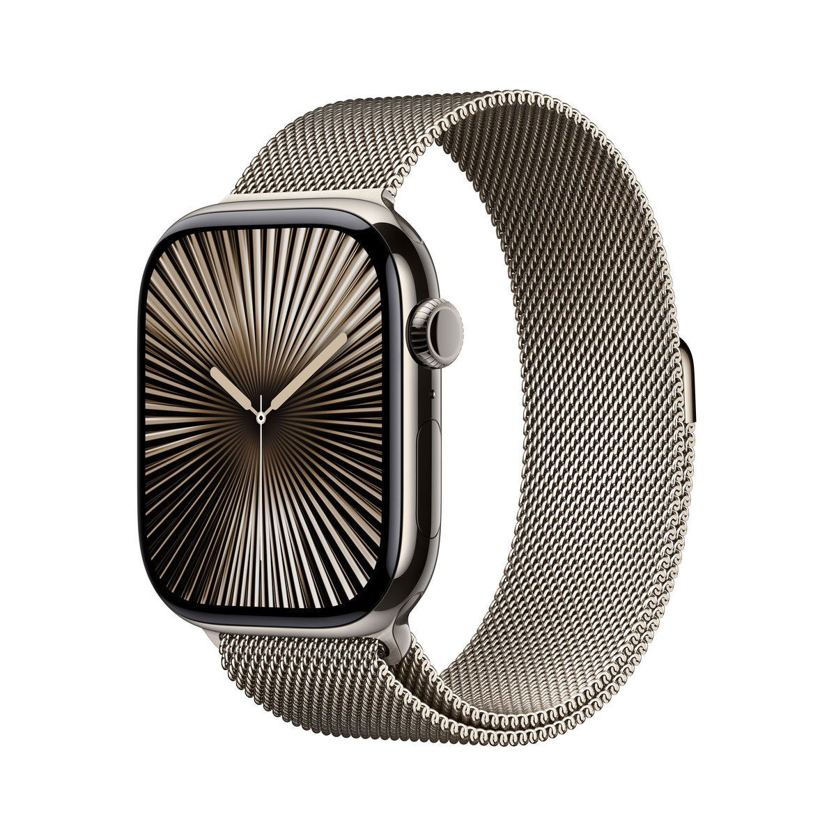 Apple Watch Series 10 46 mm GPS + Cellular – Titan, Milanese Loop, Edelstahl, S/M, 50 m, für iPhone