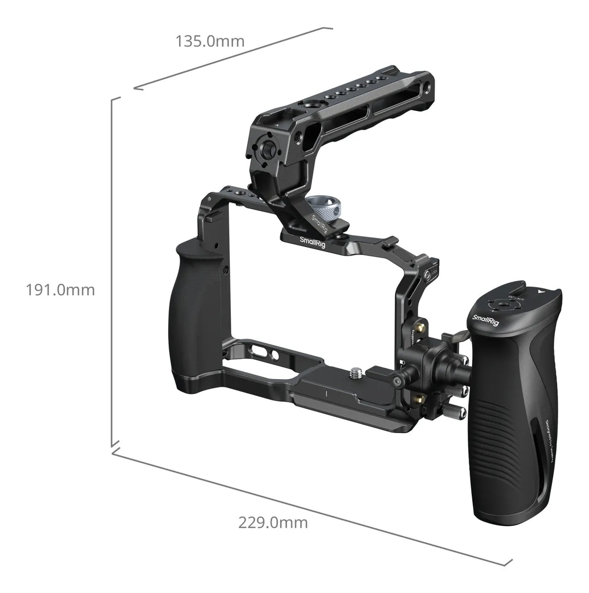 SmallRig 5468 Kamera-Cage – Aluminium/Silikon/Edelstahl, 135 × 229 × 191,7 mm – für Nikon ZR – Schwarz
