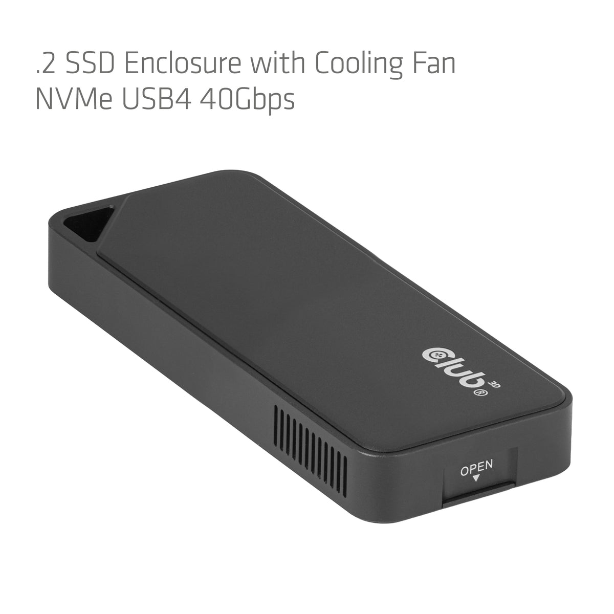 CLUB3D Club 3D CAC-2510 – 1-Bay M.2 SSD-Gehäuse – USB4 40 Gbit/s, für M.2 NVMe (PCIe)