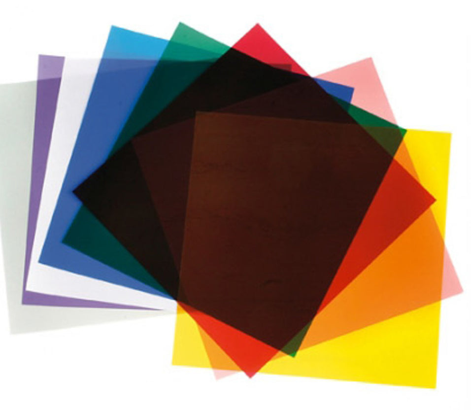Elinchrom EL26256 Farbfilter-Set – 21 × 21 cm – Mehrfarbig – für Elinchrom-Reflektor 21 cm – 20er-Pack