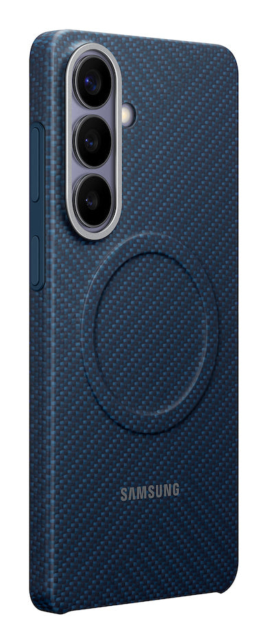 Samsung M2 Carbon Backcover – für Samsung Galaxy S26+, kabelloses Laden, dunkelblau, Karbonfaser
