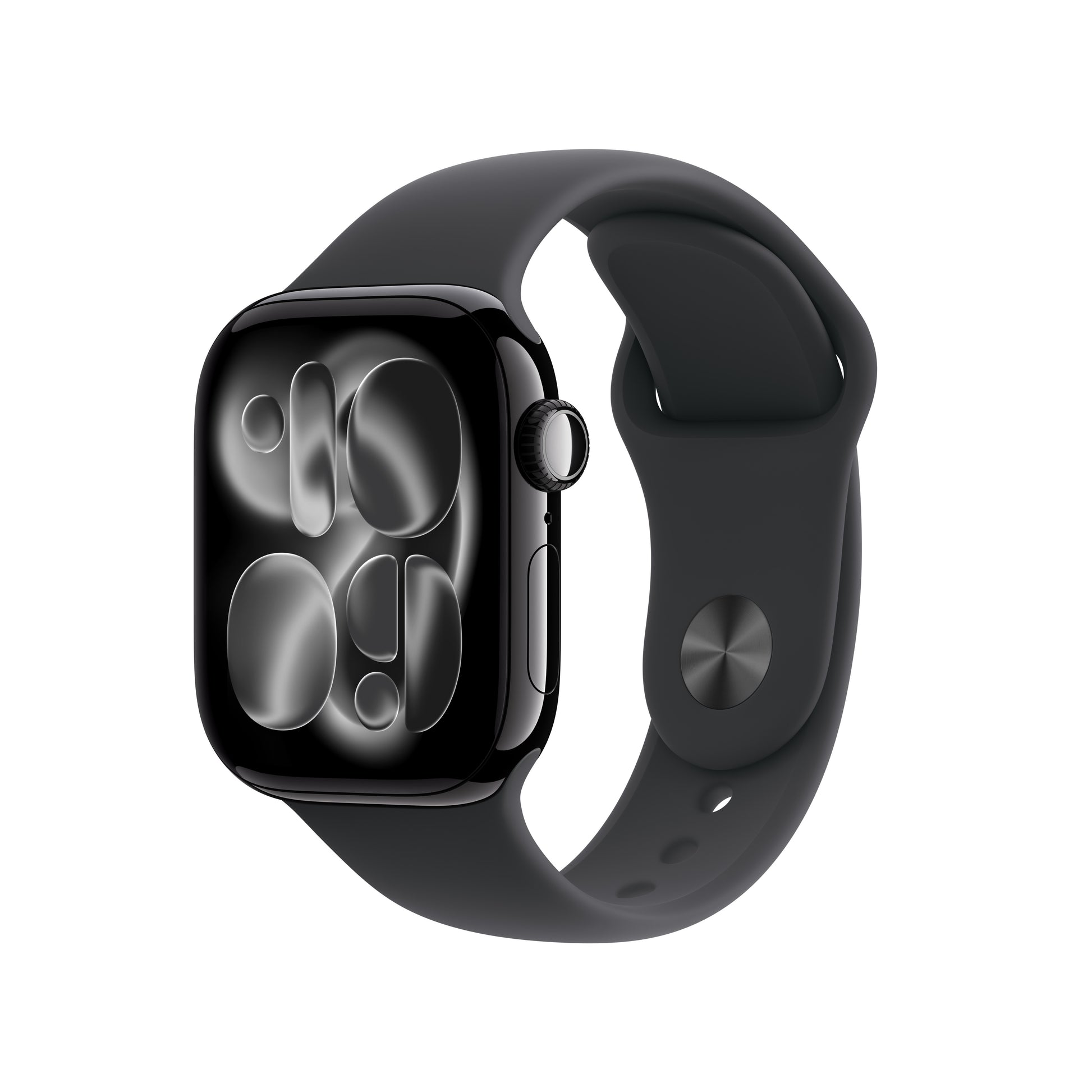 Apple Watch Series 11 42 mm GPS + Cellular – Aluminium Schwarz, Sportarmband, Schwarz, M/L, 50 m, für iPhone