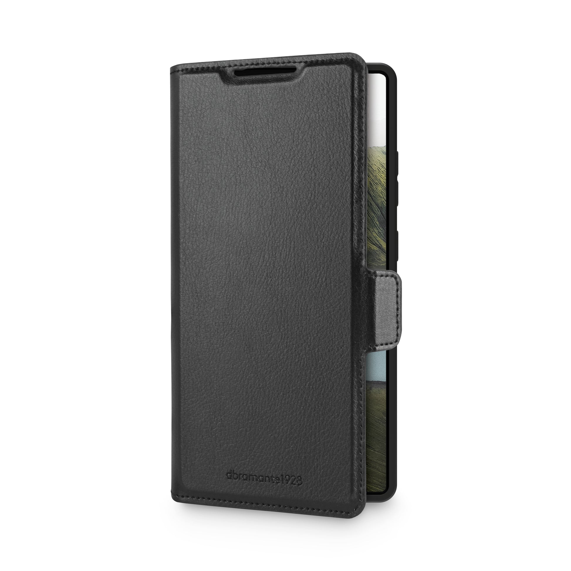 dbramante1928 Oslo Pro Wallethülle – für Samsung Galaxy S25 Ultra, mit Ständer, 3 Kartenfächer, PU, Schwarz