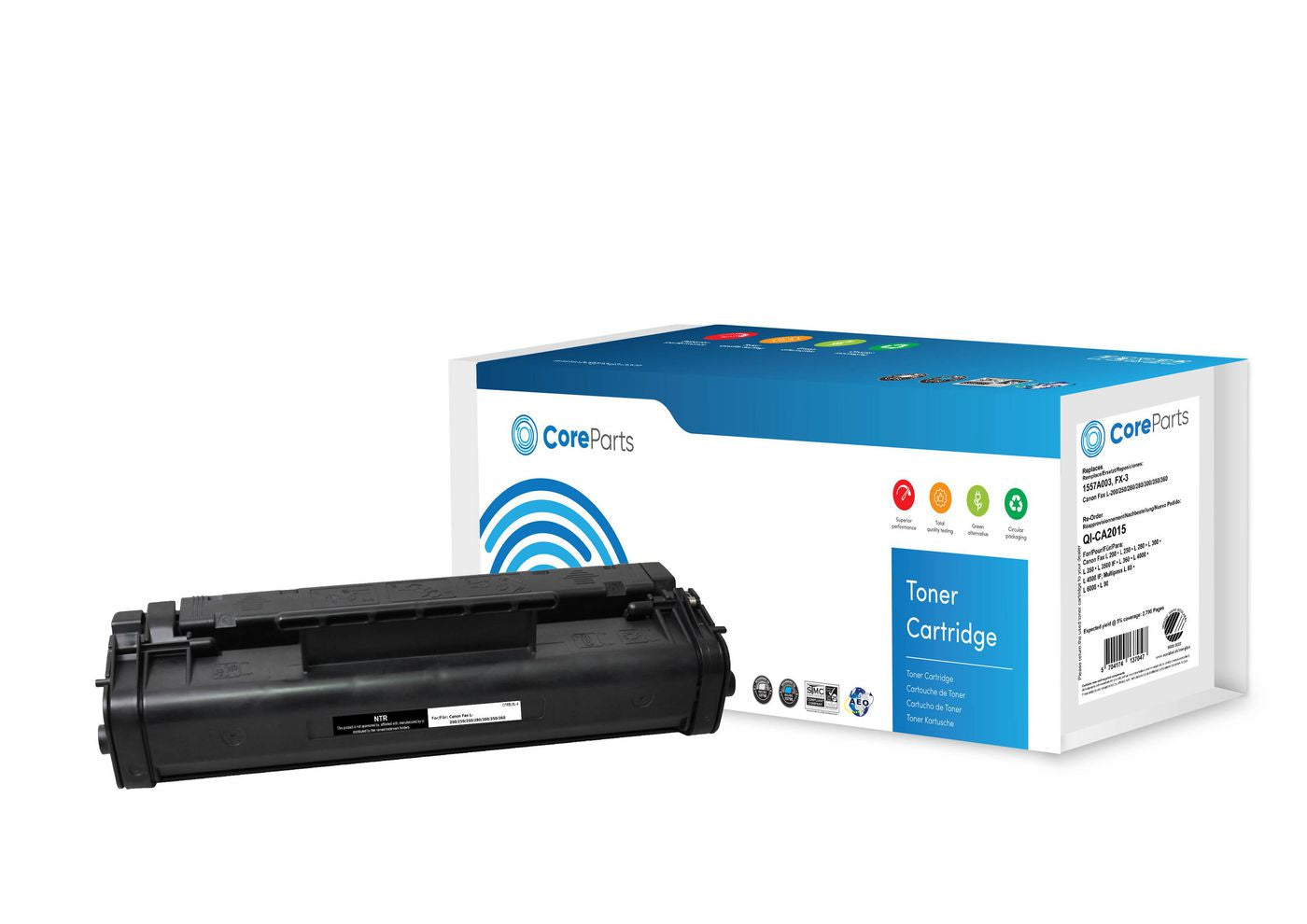 CoreParts Schwarzer Toner – Original – 2'700 Seiten – für Canon Fax L-200/L-250/L-260 und andere