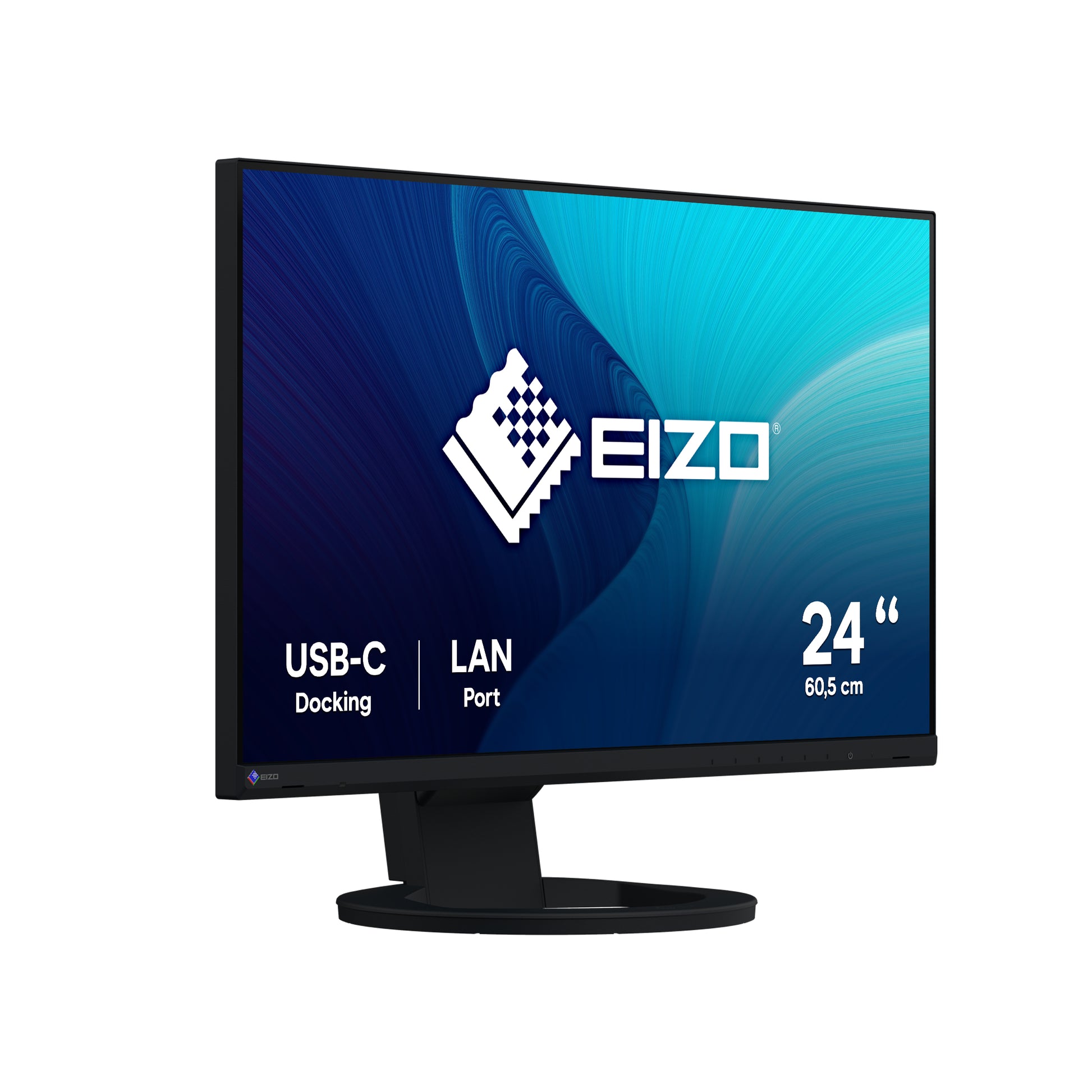 EIZO FlexScan EV2490-BK – Monitor, 23,8" 1920 × 1080 (Full HD), IPS, 60 Hz, 250 cd/m², Schwarz