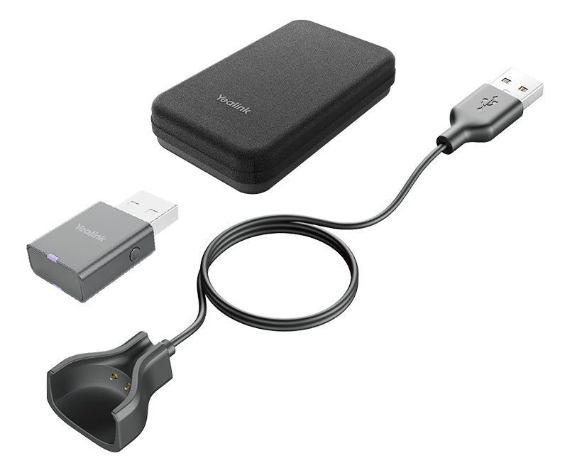 Yealink 1208650 – Ladecase/Ladestation – für Yealink WH63/WH67 – USB‑A – schwarz