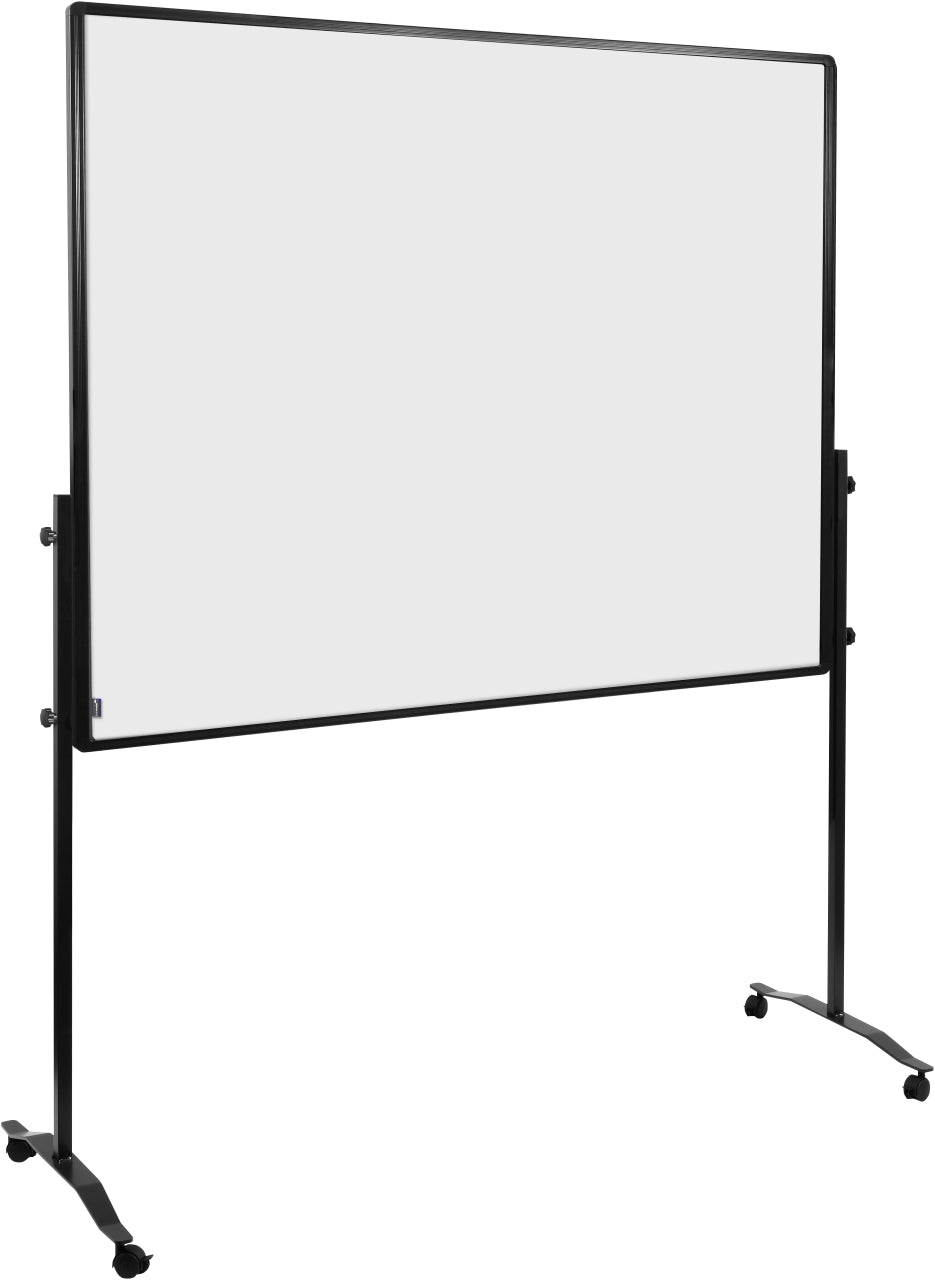 Legamaster Stellwand – 1'200 × 1'500 mm, Whiteboard-Oberfläche, Weiss, mit Rollen, doppelseitig