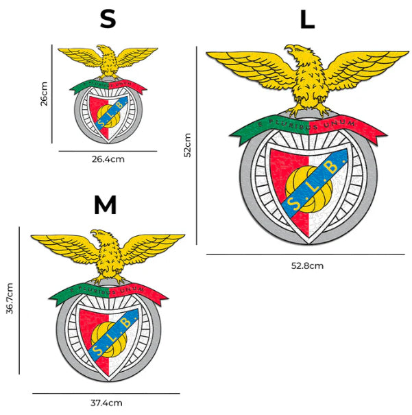 Iconic Puzzles Puzzle SL Benfica (Logo) – 150 Teile – 26,4 × 26,0 cm – ab 10 J.