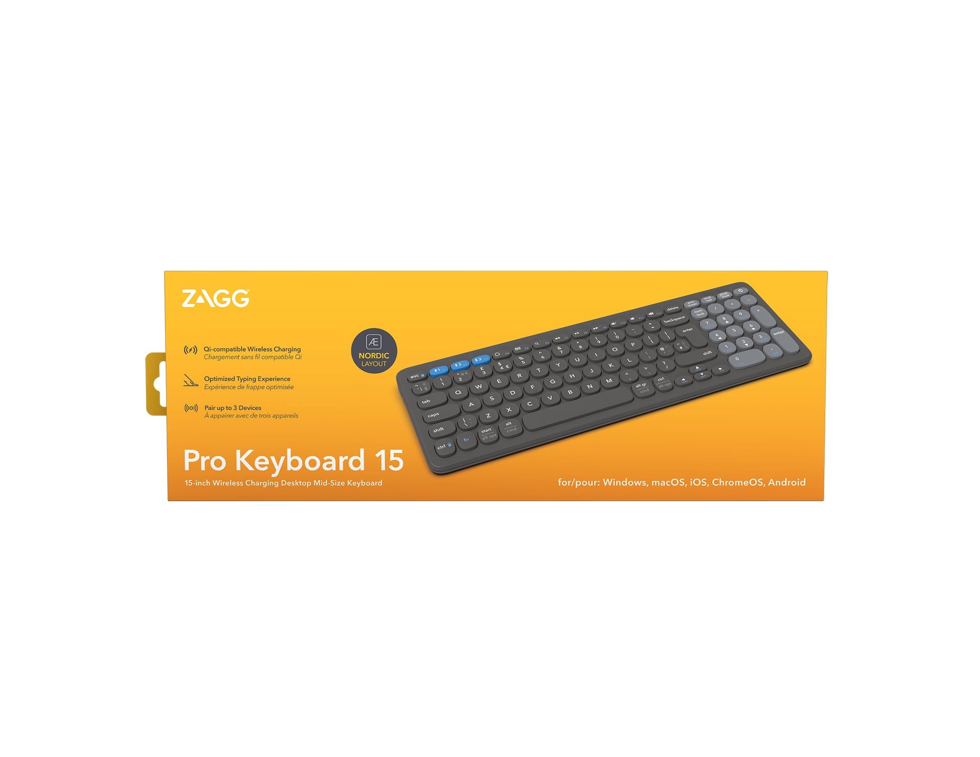 ZAGG Pro Tastatur Mid Size – Tastatur, Dunkelgrau