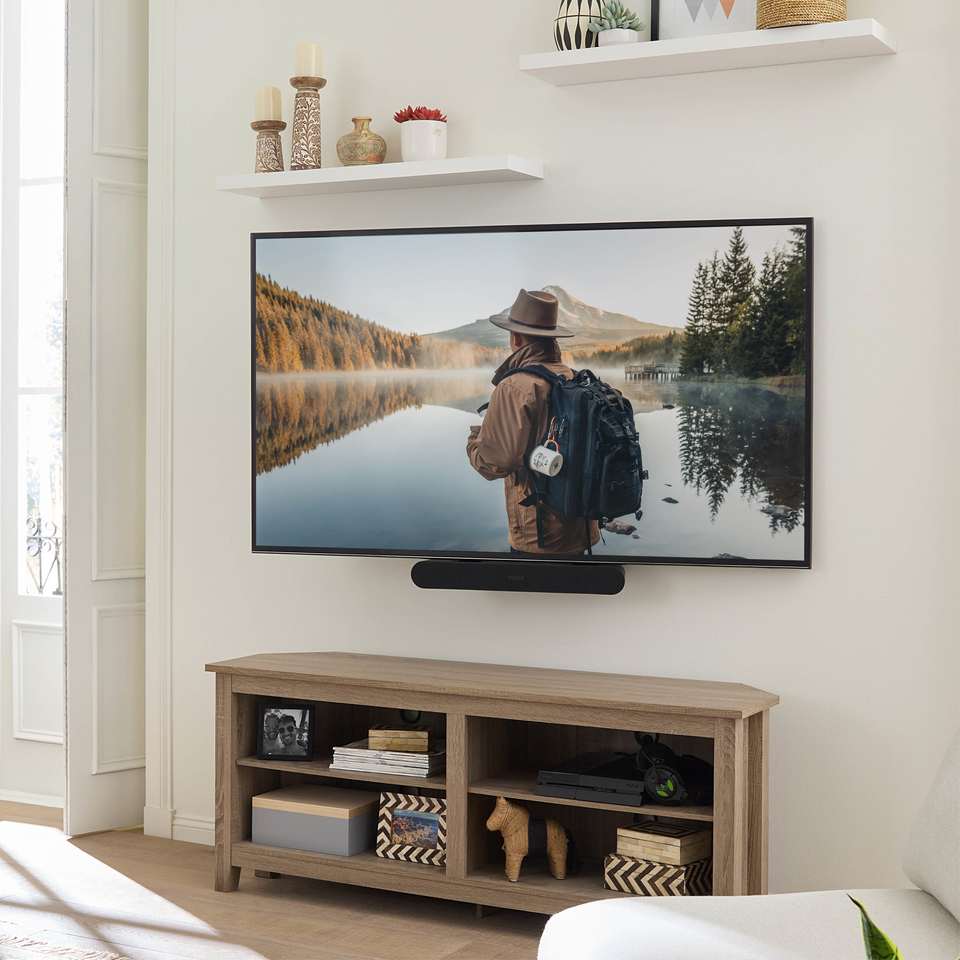 SANUS WSSAFM1-B2 – Wandhalterung, neigbar, bis 2,3 kg, für Sonos Ray, schwarz