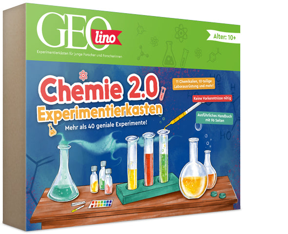 Franzis Verlag Experimentier-Set – GEOlino: Das grosse Chemieset, Chemie, ab 10 Jahren