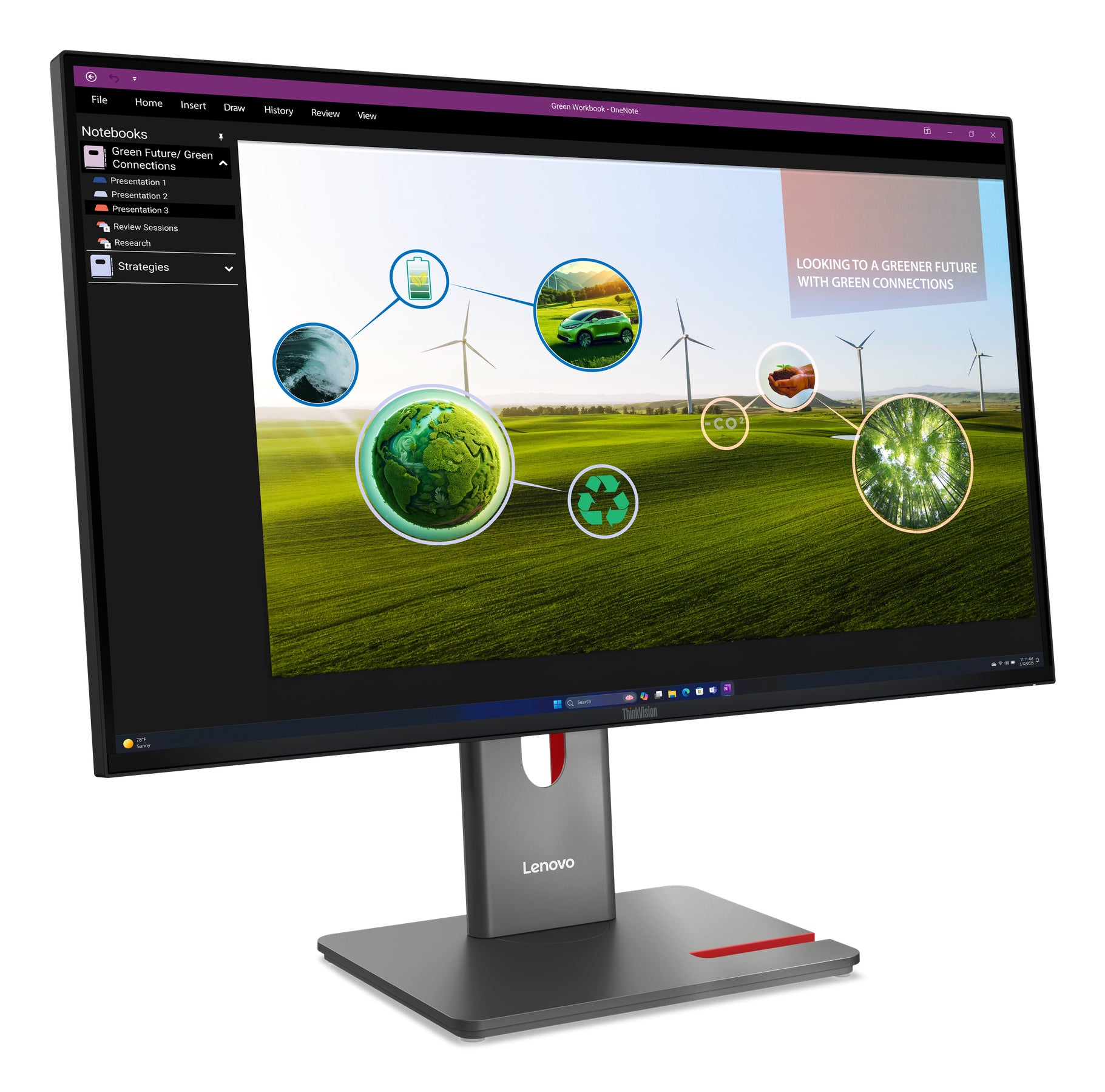 Lenovo ThinkVision P27q-40 – 27", 2560 × 1440 (WQHD), IPS, 120 Hz, USB-C 15 W, Webcam, HDR10