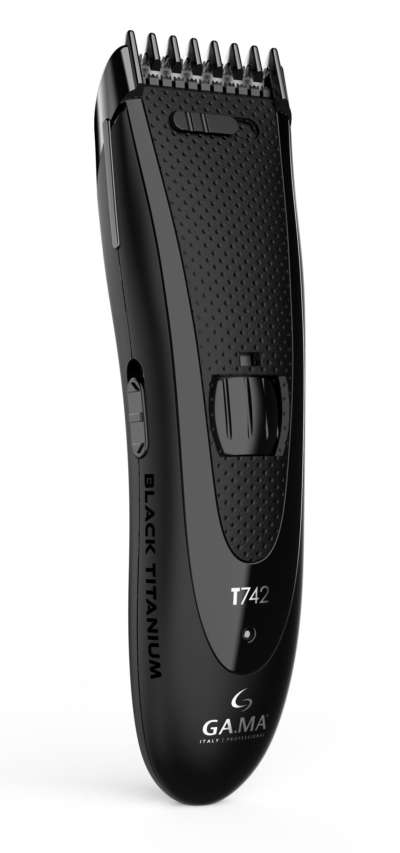 GA.MA Haarschneider T742 – Akku 45 min, 0,8–14,5 mm – Schwarz, Titanmesser