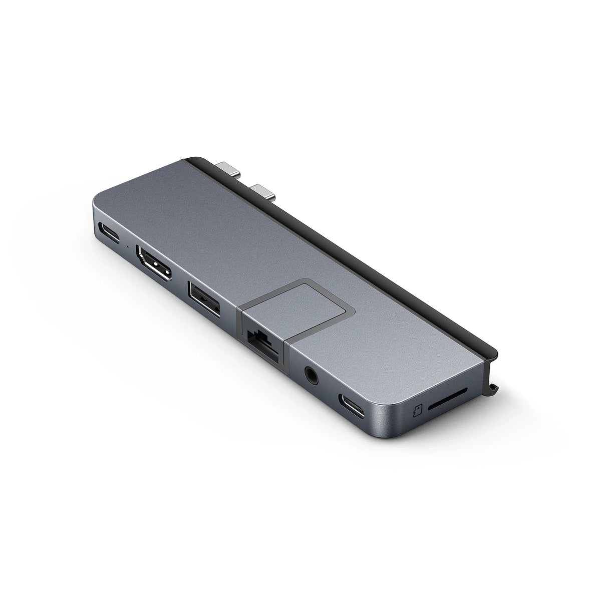 HYPER Duo Pro USB-Hub – USB-C, 1× HDMI, 1× USB-A, 100 W PD, GbE, microSD, 3,5 mm Audio, TB4 × 1