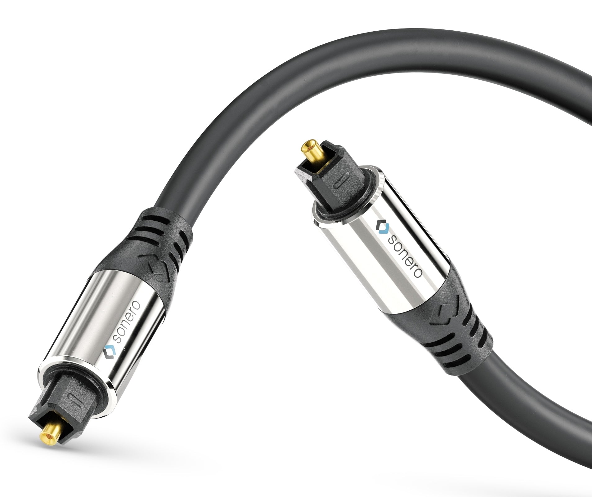 Sonero Toslink-Kabel (optisch) – Toslink Stecker–Stecker – 1,5 m, vergoldete Stecker