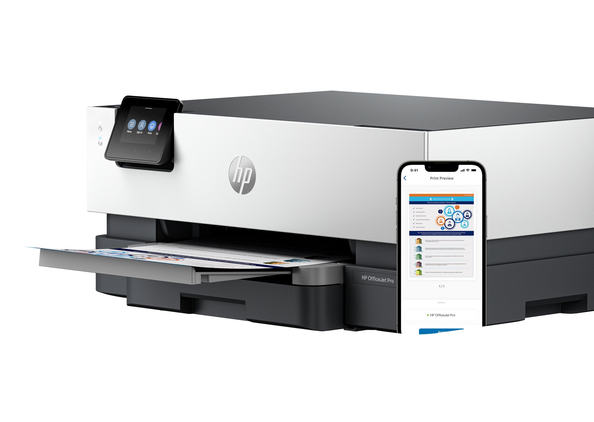 HP OfficeJet Pro 9110b – Farbdrucker, A4, Duplex, USB 2.0, LAN, WLAN