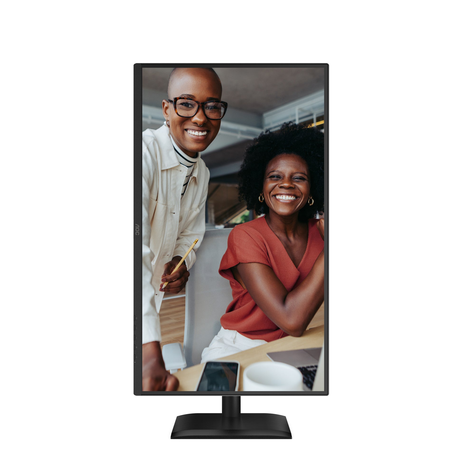 AOC 27E4U – Monitor, 27", IPS, 120 Hz, 300 cd/m², USB-Hub, Integrierte Lautsprecher, VESA 100 × 100, Schwarz