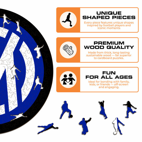 Iconic Puzzles Puzzle FC Inter Mailand (Logo) – 150 Teile – 25 × 25 cm – ab 10 J.