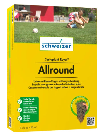 Eric Schweizer Mehrnährstoffdünger Granulat, Certoplant Royal Allround, 2,5 kg, für Rasen, 50 m²