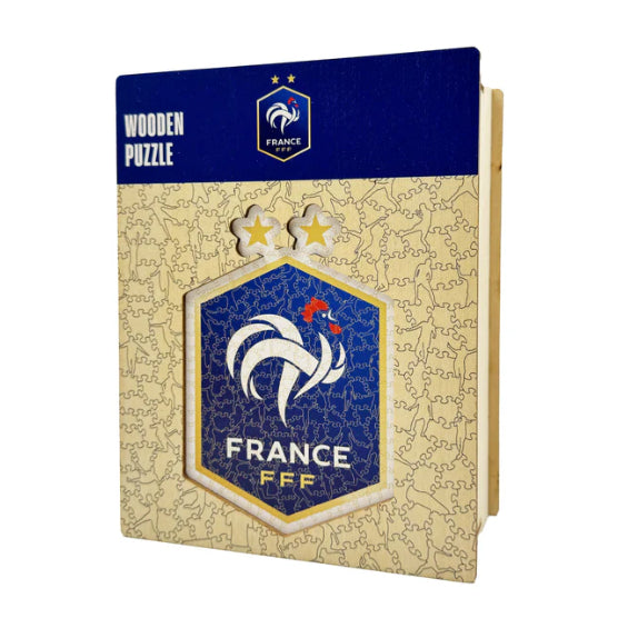 Iconic Puzzles FFF FR Fussball Nationalmannschaft - Logo – Logikspiel, 1 Spieler, ab 10 Jahren, mehrsprachig