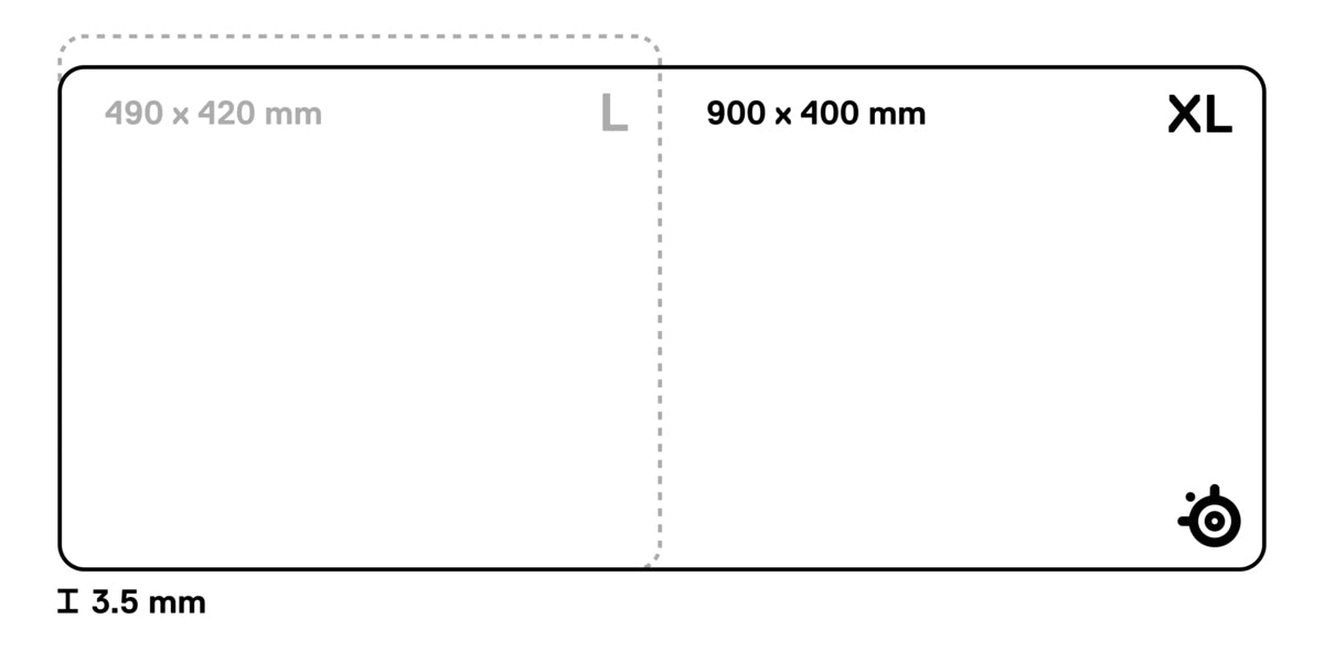 SteelSeries QcK Perf XL Schreibunterlage – 900 × 400 mm – Kunststoff