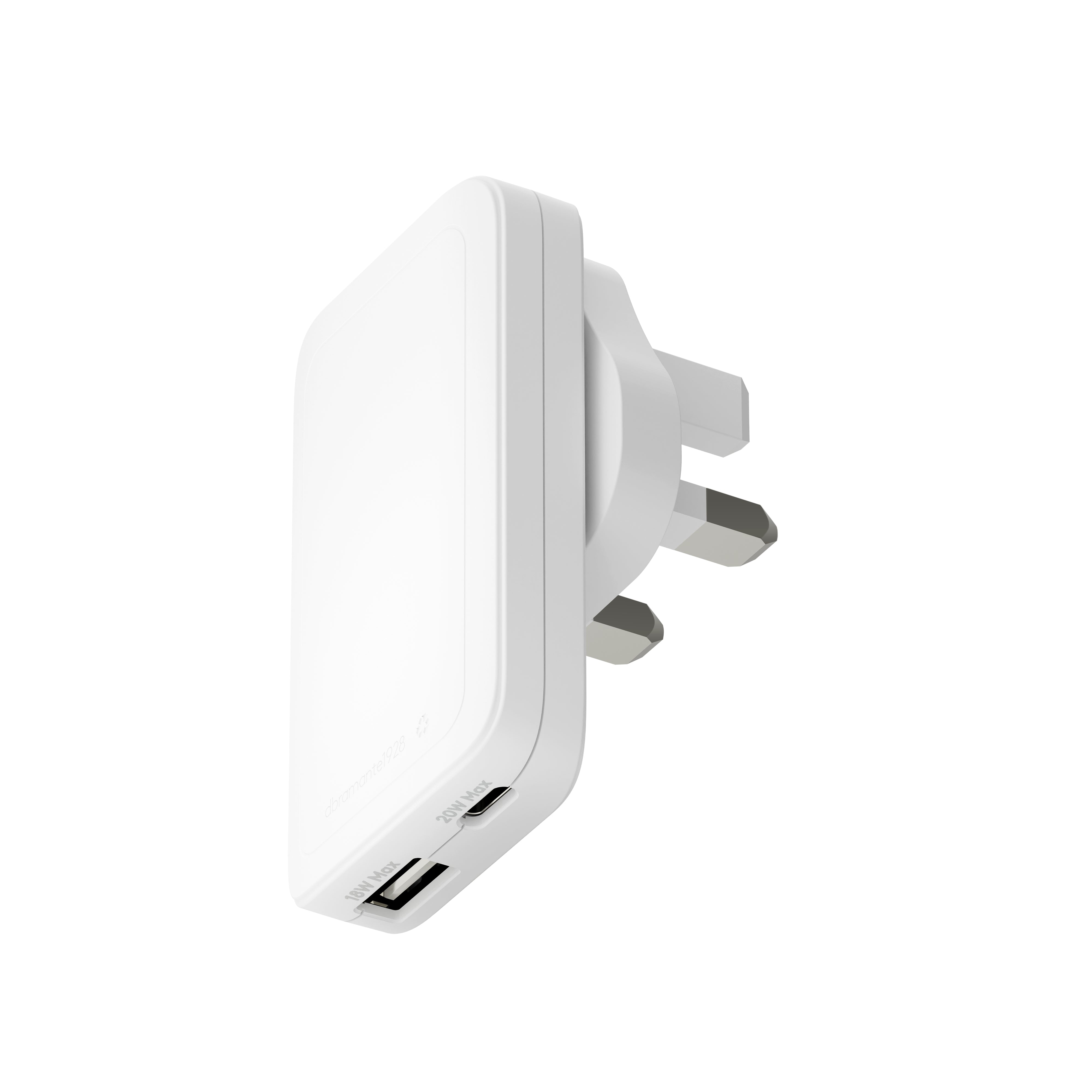 dbramante1928 CHSLUKWH7216 USB-Ladegerät 20 W – USB-C×1, USB-A×1 – für universelle USB-Geräte, weiss