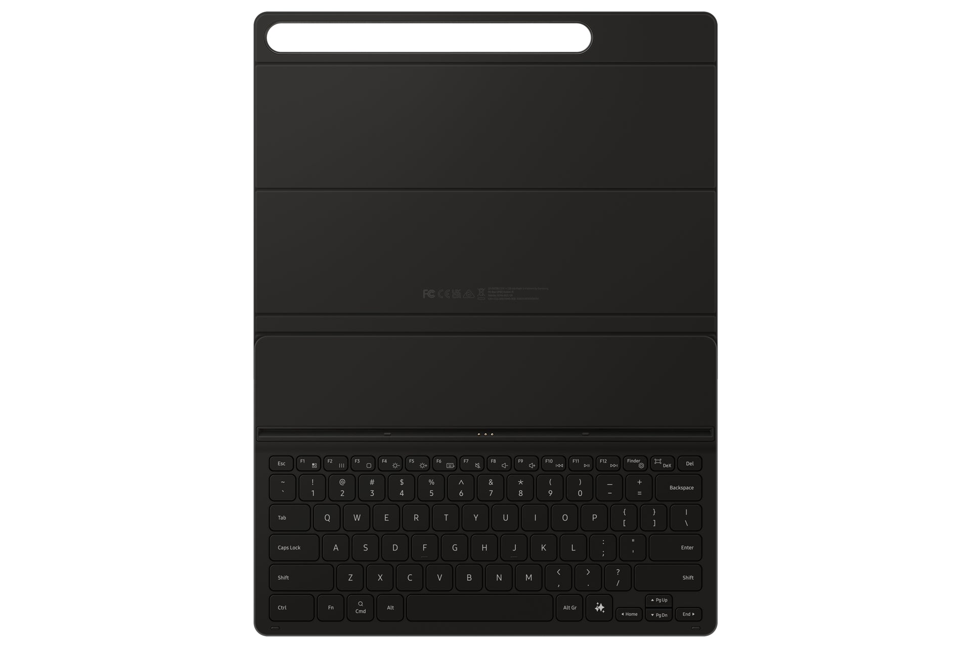 Samsung Book Cover Keyboard Slim EF-DX820 – Galaxy Tab S10+, S9+, S9 FE+, QWERTZ, Touchpad, Schwarz