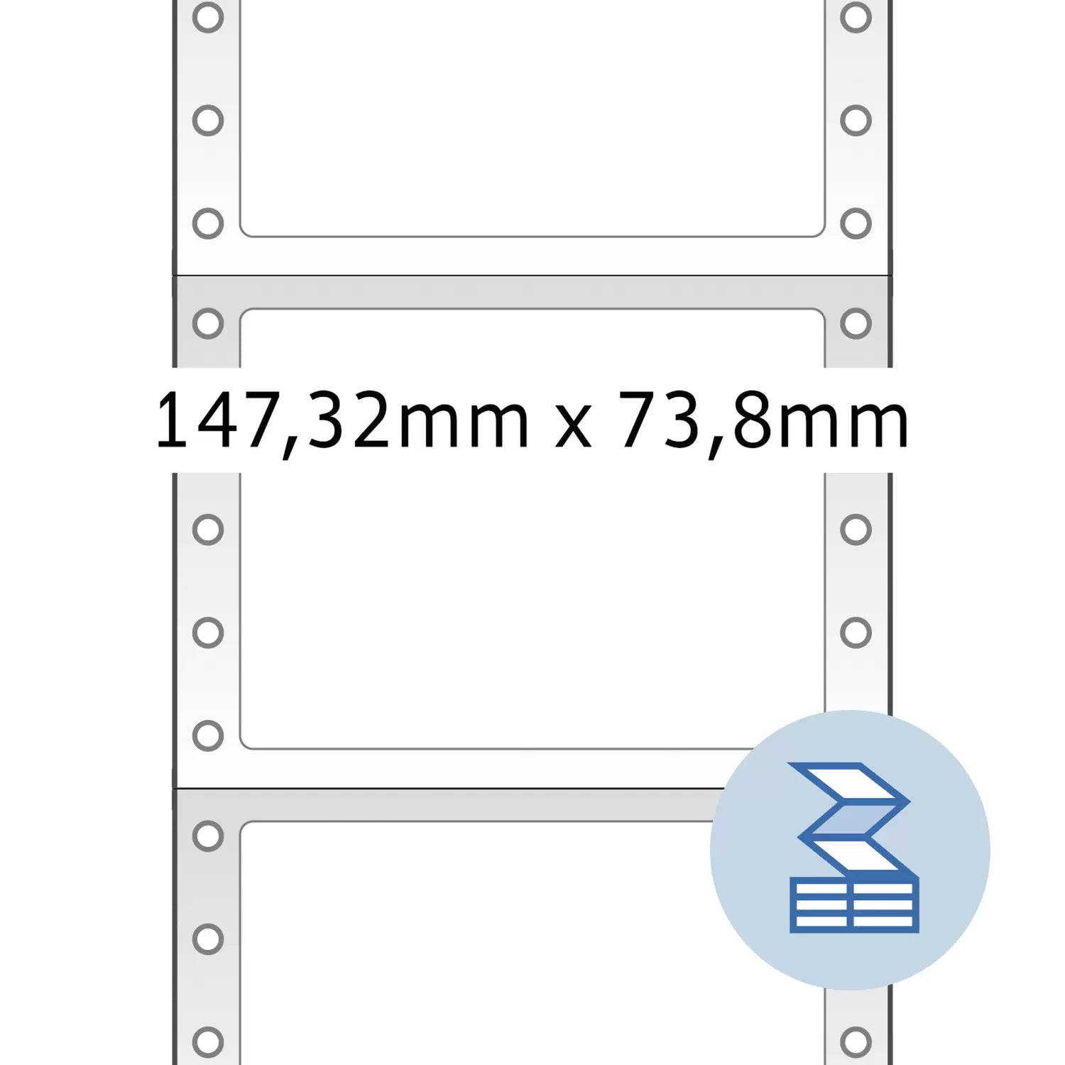 HERMA Etiketten (Rolle) 147 × 74 mm – Papier, matt – permanent haftend – 4'000 Stk. – mit Querperforation