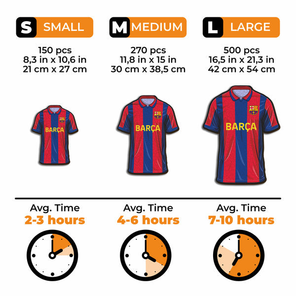 Iconic Puzzles FC Barcelona - Trikot - Logikspiel, ab 10 Jahren