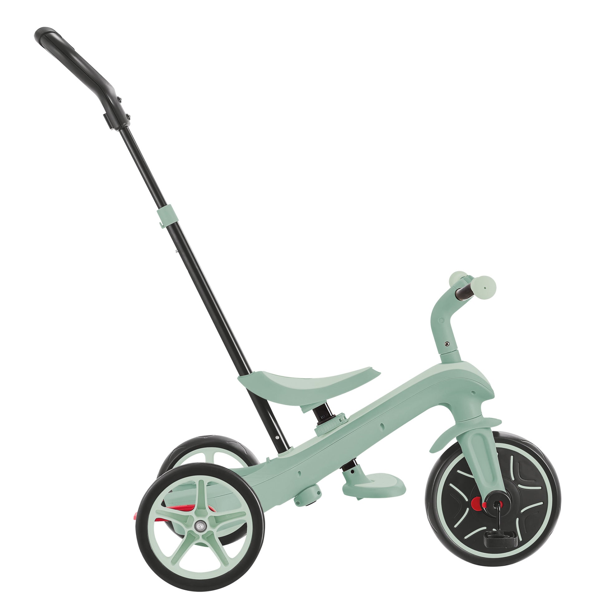 Globber Explorer 4-in-1 Dreirad – Schiebestange, verstellbarer Sitz – Ø 25,4 cm – ab 10 M. – Pistazie