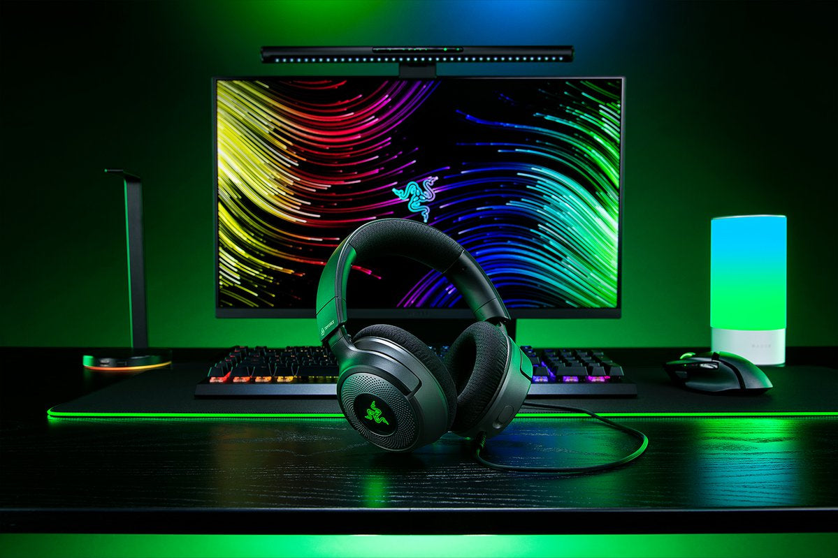 Razer Kraken V4 X Gaming-Headset – On-Ear, Stereo, Kabelgebunden, USB-C/USB-A, für PC, PS4, Schwarz