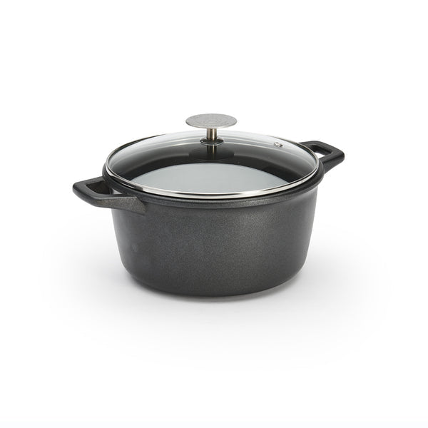 de Buyer Fonduepfanne Choc Extreme – Ø 24,1 cm, Aluminium, Teflon, für Induktion, Schwarz